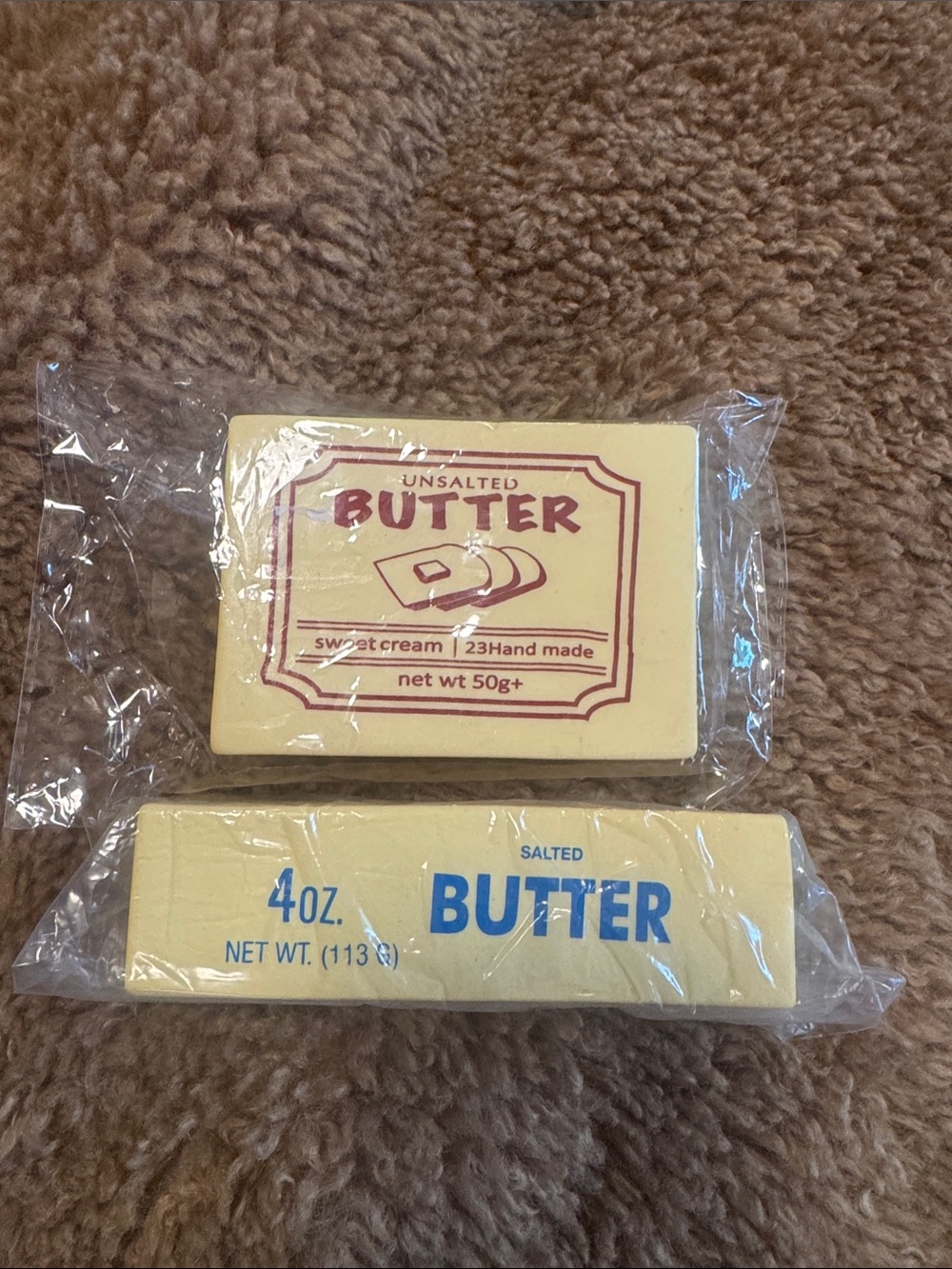Unsalted & Salted Butter squishy set